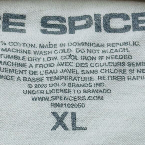 ICE SPICE NEW WHiTE SS TEE BOLD HOT PINK /BLACK DETAIL PRINT SIZE XL HALLOWEEN - Picture 4 of 7